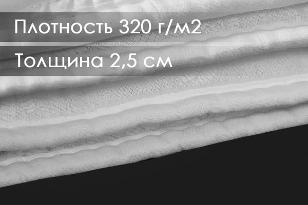 Хлопковое одеяло для сна 200х220 см. Евро, всесезонное 320 гр./кв.м — фото 4